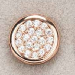 Rose Gold Diamante Round Earrings
