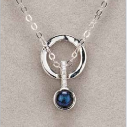 Silver Diamante Bluestone Necklace