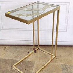 Champagne Sofa Table Butterfly Design